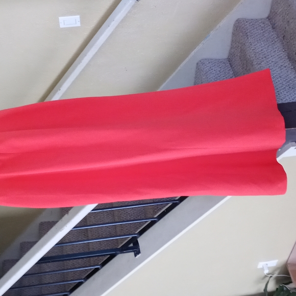 BCBGMaxazria Long Orange Cut-Out Evening Dress Thigh-High Side-Slit (Ariel)Sz 10 - Picture 7 of 7